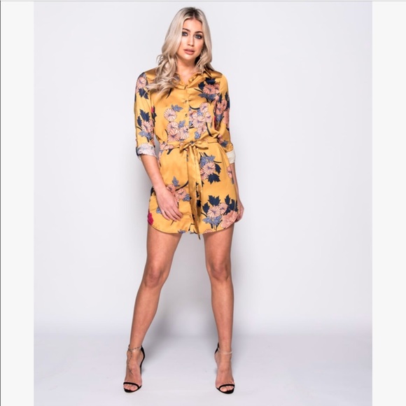 💗Gorgeous floral print belted shirt dress💗 - Picture 5 of 7